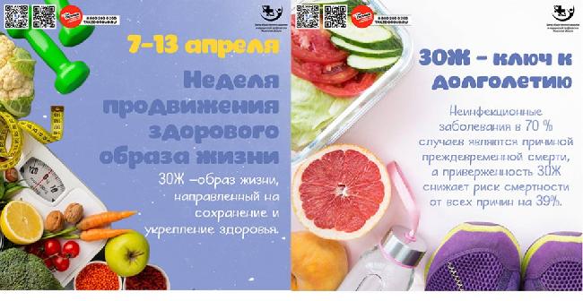 "Неделя продвижения здорового образа жизни (в честь Всемирного дня здоровья 7 апреля)"